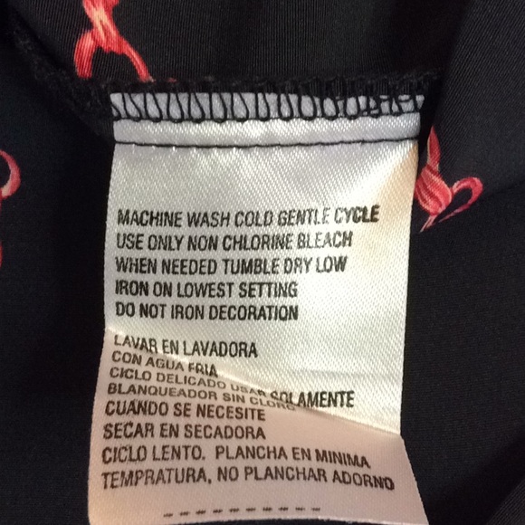 FINAL SALE PRICE Liz  Baker LS Blk/Coral Blouse in Medium - Picture 7 of 7